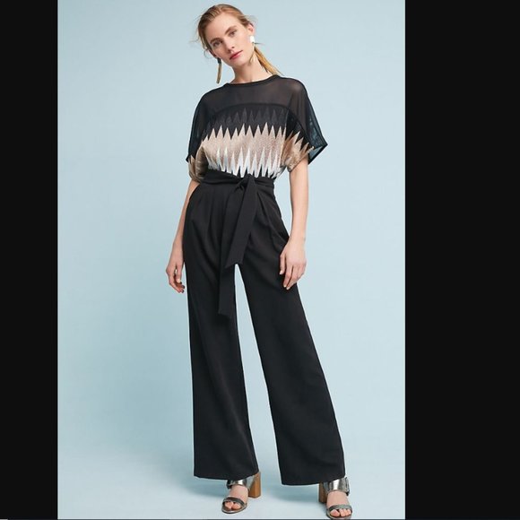 Eva Franco Pants - Eva Franco Anthropologie Jumpsuit with Tie Belt